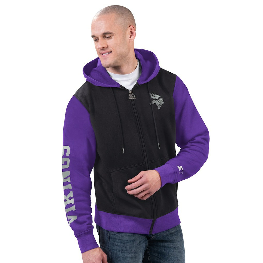 Minnesota Vikings Starter Thursday Night Gridiron Full-Zip Hoodie - Black/Purple cheap