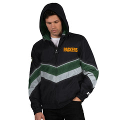 Green Bay Packers Starter Thursday Night Gridiron Full-Zip Jacket - Black/Green discount