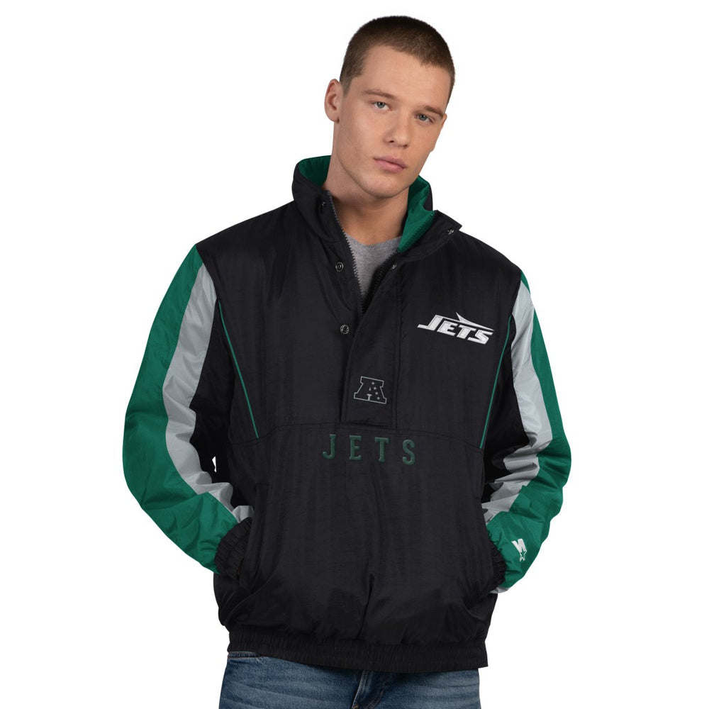 New York Jets Starter Thursday Night Gridiron Half-Zip Jacket - Black cheap
