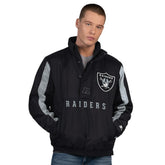 Las Vegas Raiders Starter Thursday Night Gridiron Half-Zip Jacket - Black on sale