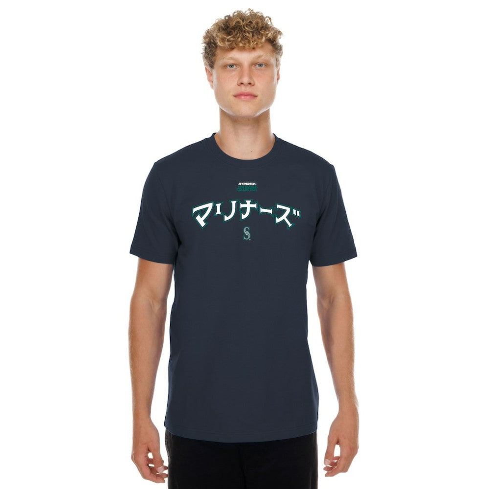 Seattle Mariners x Hyperfly T-Shirt - Navy | New Era