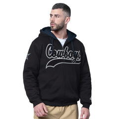 Dallas Cowboys Starter Big Shot Full-Zip Double Hoodie - Black outlet
