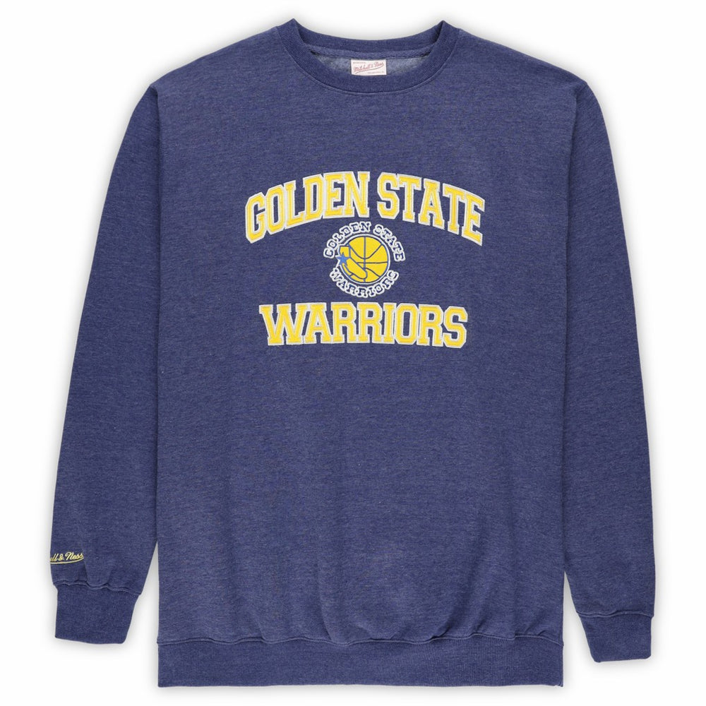 Golden State Warriors Hardwood Classics Big & Tall Crewneck Sweatshirt sale - Heather Royal | Mitchell & Ness cheap