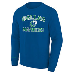 Dallas Mavericks Hardwood Classics Big & Tall Crewneck Sweatshirt - Heather Blue | Mitchell & Ness for sale