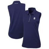 Detroit Tigers Women's Tend The Ball Sleeveless Polo - Navy | Columbia