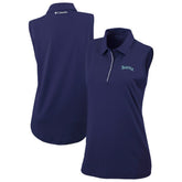 Seattle Mariners Women's Tend The Ball Sleeveless Polo - Navy | Columbia