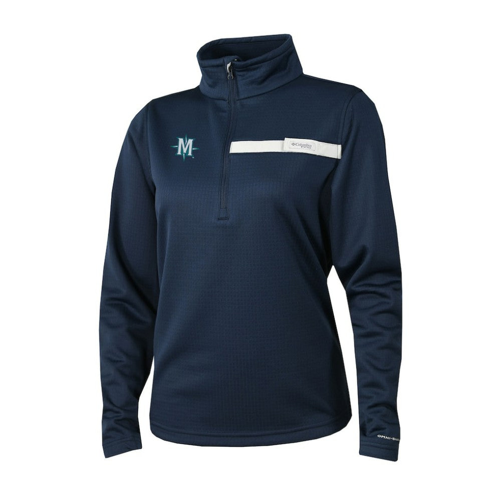 Seattle Mariners Women's Skiff Guide Fleece Half-Zip Pullover Jacket - Navy | Columbia