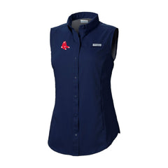 Boston Red Sox Women's Tamiami Sleeveless Shirt - Navy | Columbia