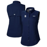 Detroit Tigers Women's Tamiami Sleeveless Shirt - Navy | Columbia
