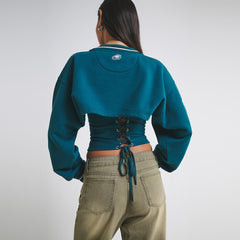 Philadelphia Eagles Off Season Women's Fleece Shrug Cami - Midnight Green discount