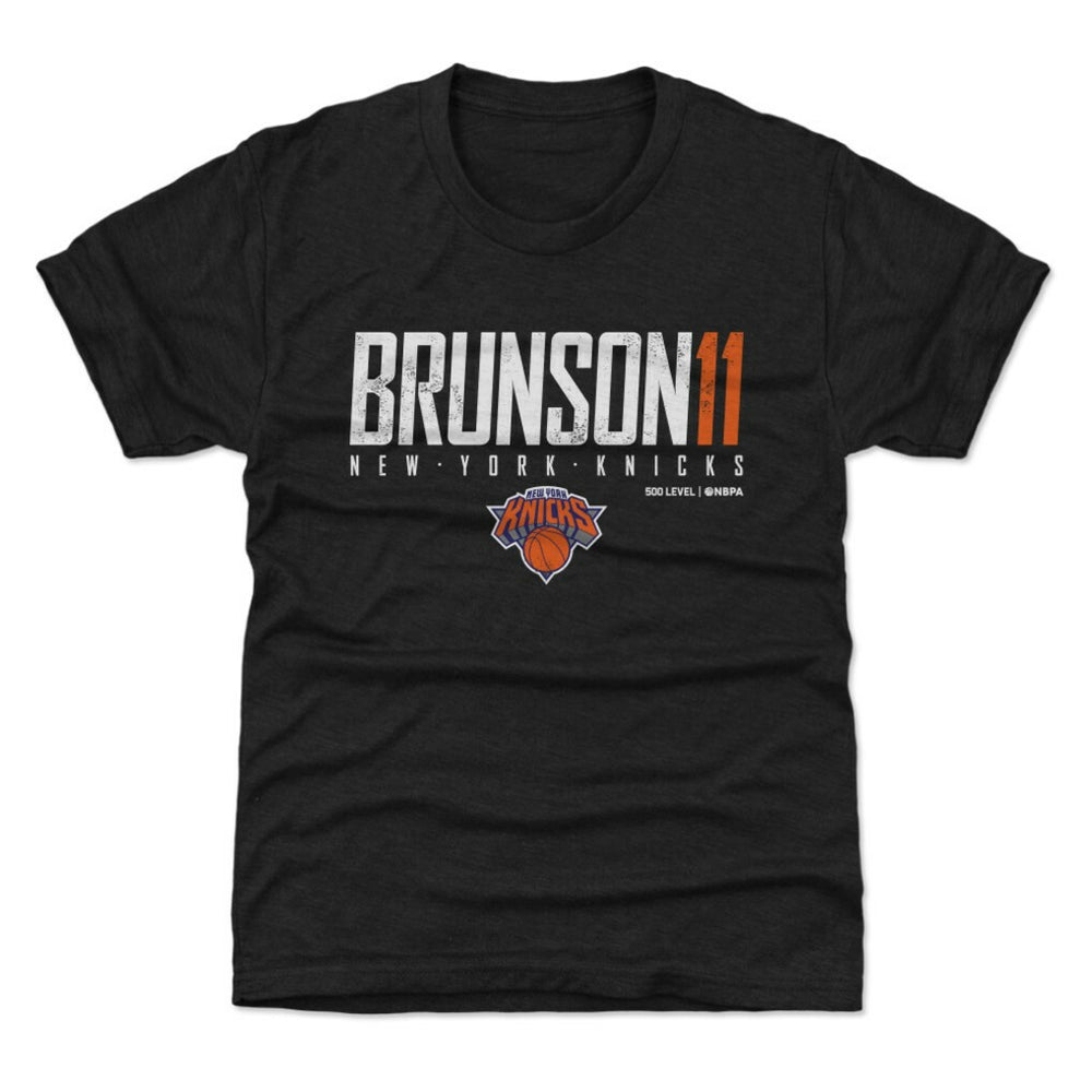Jalen Brunson New York Knicks 500 Level Youth Elite T-Shirt - Black on sale