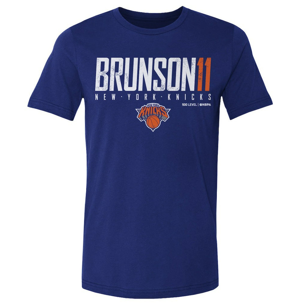 Jalen Brunson New York Knicks 500 Level Elite T-Shirt - Blue for sale