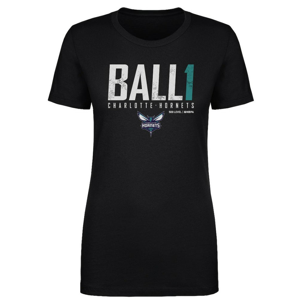 LaMelo Ball Charlotte Hornets 500 Level Women's Elite T-Shirt - Black shop