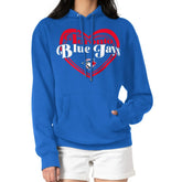 Toronto Blue Jays G-III 4Her by Carl Banks Women's Double Heart Fleece Pullover Hoodie - Royal
