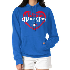 Toronto Blue Jays G-III 4Her by Carl Banks Women's Double Heart Fleece Pullover Hoodie - Royal