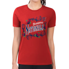 Washington Nationals G-III 4Her by Carl Banks Women's Super-Slim Fit Lightweight Retro Roses T-Shirt - Red