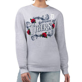 Detroit Tigers G-III 4Her by Carl Banks Women's Retro Roses Fleece Pullover Sweatshirt - Gray