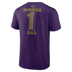 Baltimore Ravens #1 Dad Jersey T-Shirt - Purple for sale