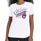 Chicago Cubs Starter Women's Drive-In T-Shirt - White