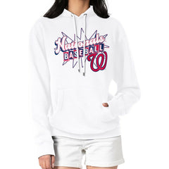 Washington Nationals Starter Women's Drive-In Pullover Hoodie - White
