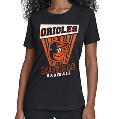 Baltimore Orioles Starter Women's Poster Print T-Shirt - Black