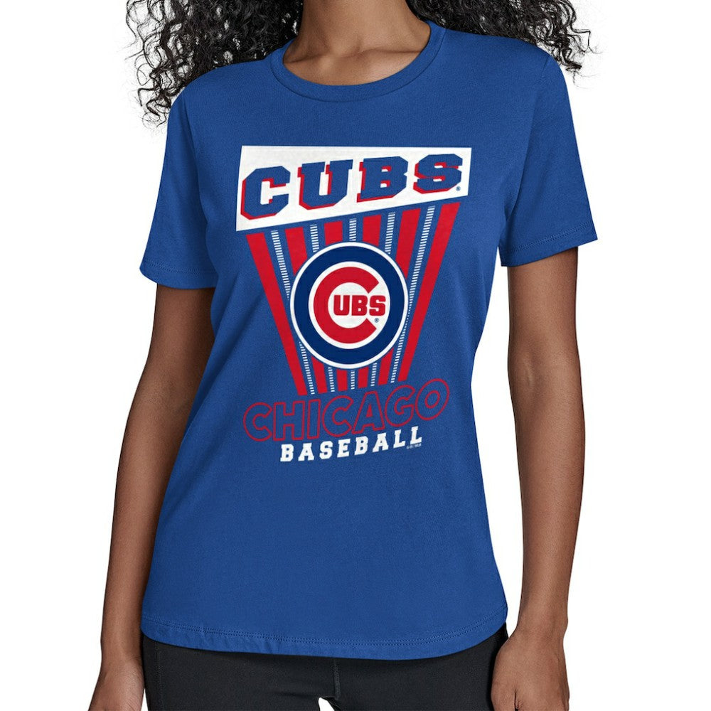 Chicago Cubs Starter Women's Poster Print T-Shirt - Royal