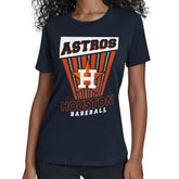 Houston Astros Starter Women's Poster Print T-Shirt - Navy