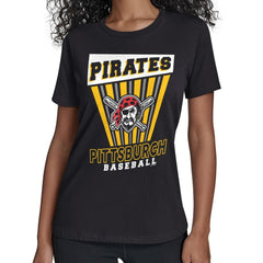 Pittsburgh Pirates Starter Women's Poster Print T-Shirt - Black