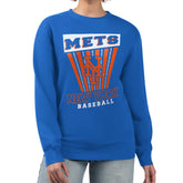 New York Mets Starter Women's Poster Print Pullover Sweatshirt - Royal