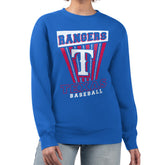 Texas Rangers Starter Women's Poster Print Pullover Sweatshirt - Royal