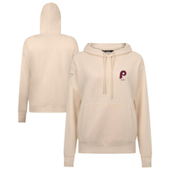Philadelphia Phillies Levelwear Women's Cooperstown Collection Adorn Core Logo Pullover Hoodie - Khaki