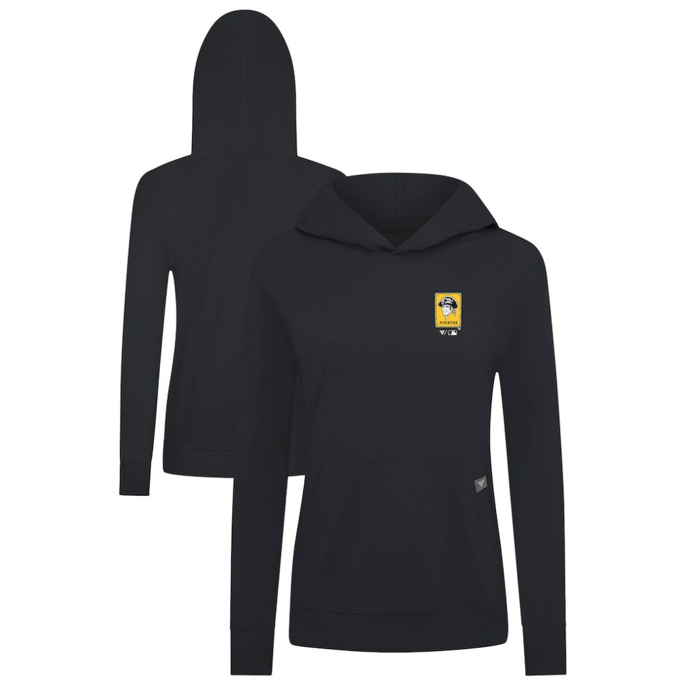 Pittsburgh Pirates Levelwear Women's Cooperstown Collection Relay Core Logo Pullover Hoodie - Black