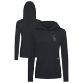Colorado Rockies Levelwear Women's Cooperstown Collection Relay Core Logo Pullover Hoodie - Black