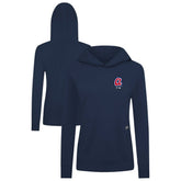 Atlanta Braves Levelwear Women's Cooperstown Collection Relay Core Logo Pullover Hoodie - Navy