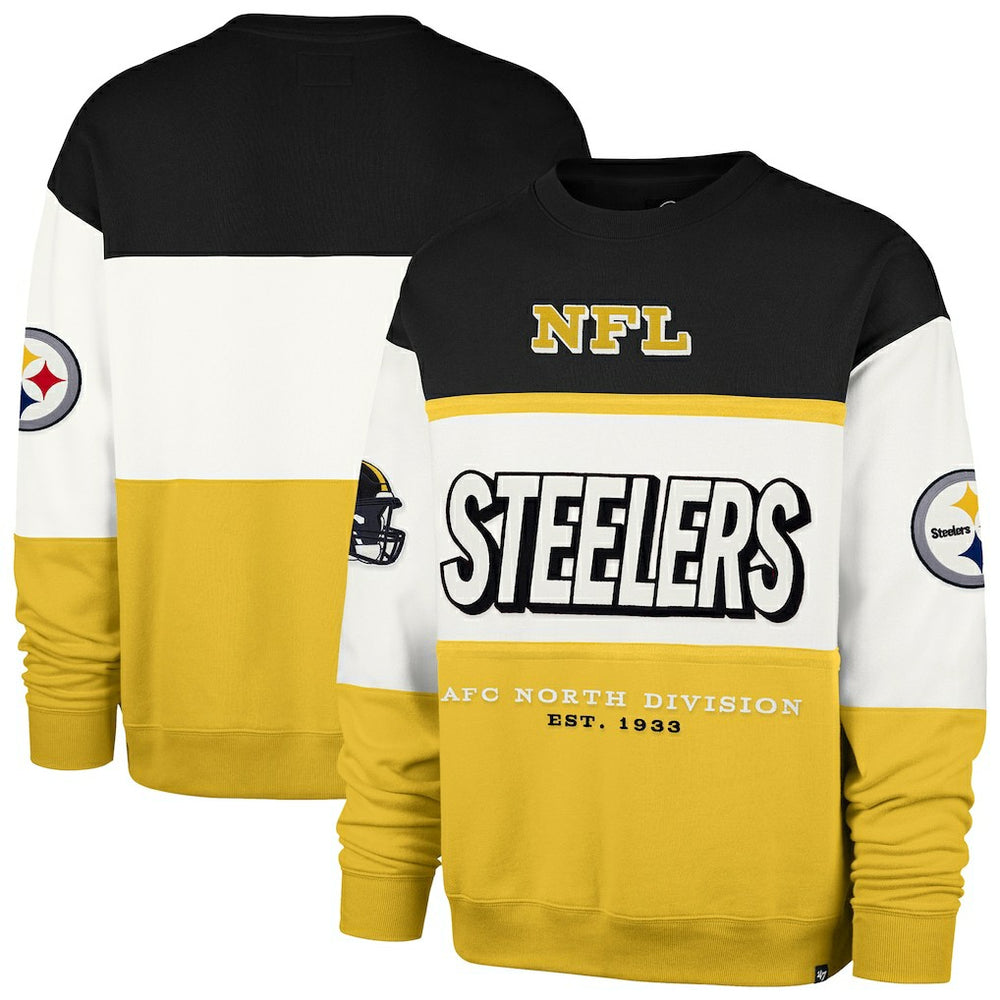 Pittsburgh Steelers '47 Breeze Maximalist Sweatshirt - Black/Gold for sale