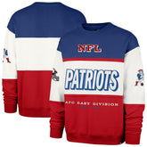 New England Patriots '47 Throwback Breeze Maximalist Sweatshirt - Royal/Red online