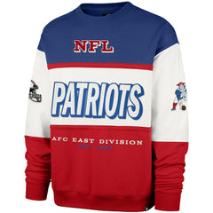 New England Patriots '47 Throwback Breeze Maximalist Sweatshirt - Royal/Red online