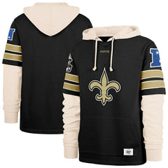 New Orleans Saints '47 Split Zone Cornerback Duo Hoodie - Black on sale