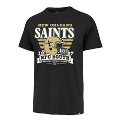 New Orleans Saints '47 Stripe Splash Franklin Throwback T-Shirt - Black cheap