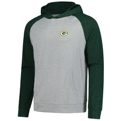 Green Bay Packers Antigua Urgent Pullover Hoodie - Heather Gray/Black outlet