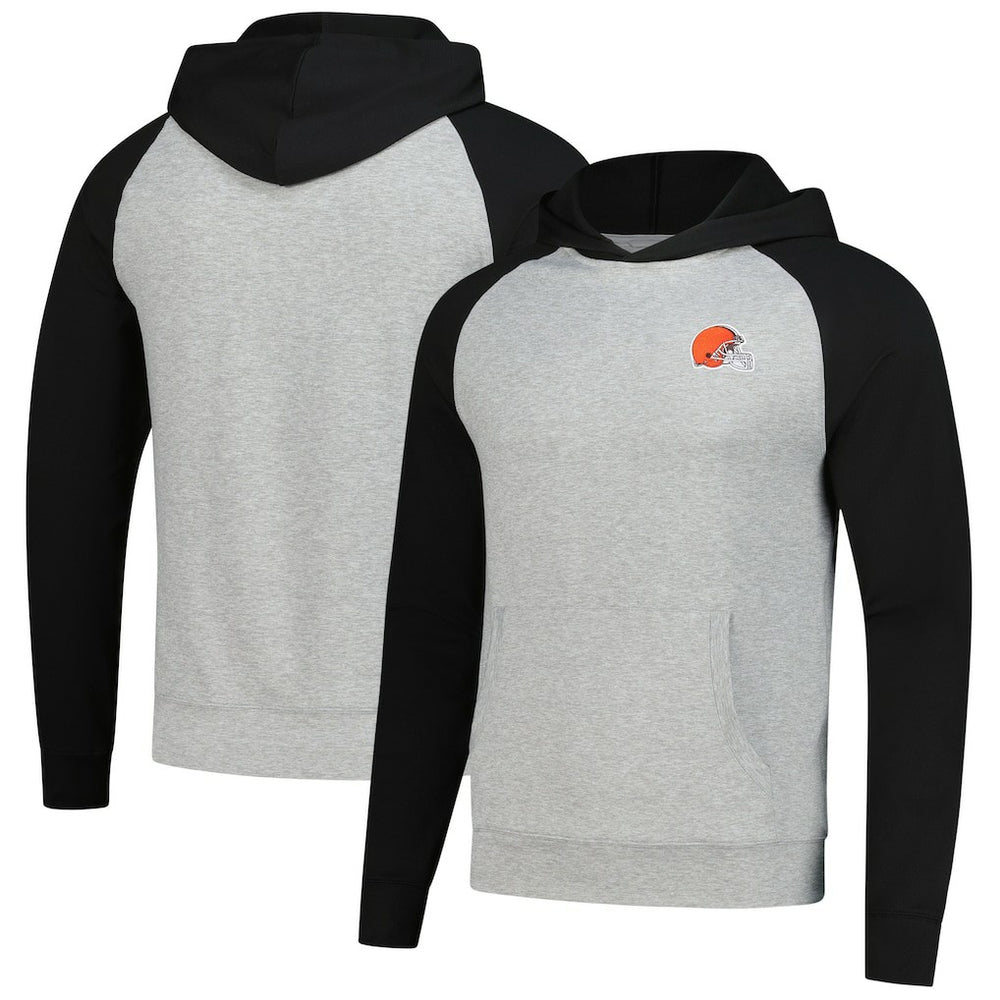 Cleveland Browns Antigua Urgent Pullover Hoodie - Heather Gray/Black cheap