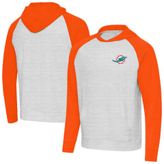 Miami Dolphins Antigua Urgent Pullover Hoodie - Gray/Orange cheap