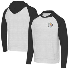 Pittsburgh Steelers Antigua Urgent Pullover Hoodie - Black/Heather Gray outlet