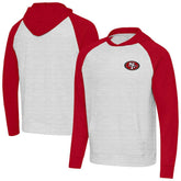 San Francisco 49ers Antigua Urgent Pullover Hoodie - Scarlet/Gray discount