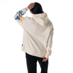Los Angeles Chargers The Wild Collective Unisex Stacked Graphic Sleeve Fleece Hoodie - Cream sale