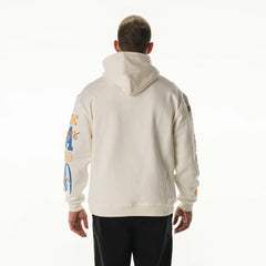 Los Angeles Chargers The Wild Collective Unisex Stacked Graphic Sleeve Fleece Hoodie - Cream sale
