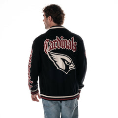 Arizona Cardinals The Wild Collective Unisex Jacquard Full-Zip Sweater - Black sale