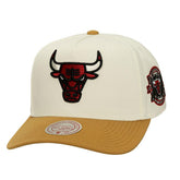 Chicago Bulls Ochre Dusted Double Two-Toned Pro Crown Adjustable Hat - Cream | Mitchell & Ness cheap
