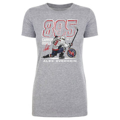 Alexander Ovechkin Washington Capitals 500 Level Women's NHL All-Time Leading Goal Scorer Grunge T-Shirt Heather Gray