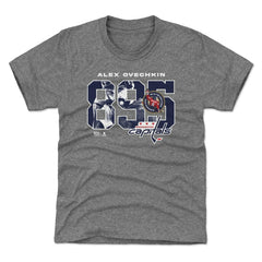 Alexander Ovechkin Washington Capitals 500 Level Youth NHL All-Time Leading Goal Scorer Overlay T-Shirt Gray